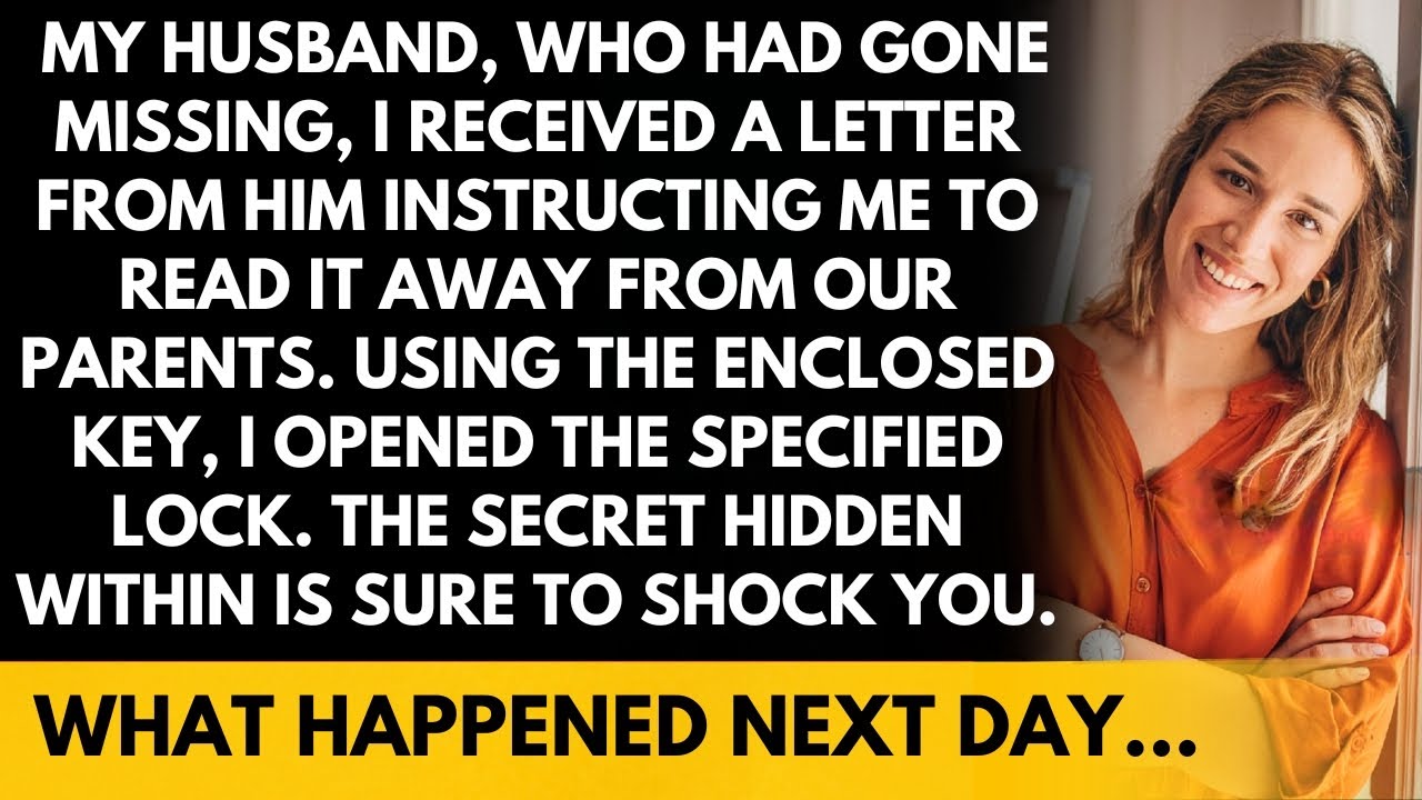 My husband, who had gone missing, sent me a letter and a key. When I opened the locker...