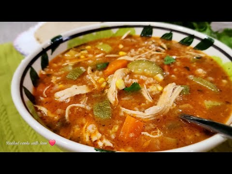 Caldo de Arroz / Rice Soup with Chicken and Vegetables ❤️