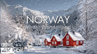 WINTER WONDERLAND | NORWAY 4K ❄️ Stunning Snowy Fjords & Peaceful Cinematic Nature Film