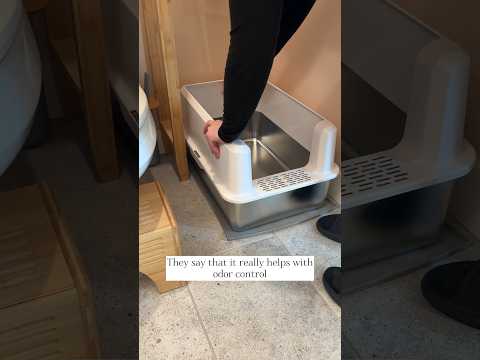Stainless steel litter box + odor control hack