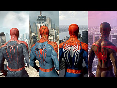 the amazing spiderman vs the amazing spiderman 2 vs marvel spiderman vs mils morales | Comparsion