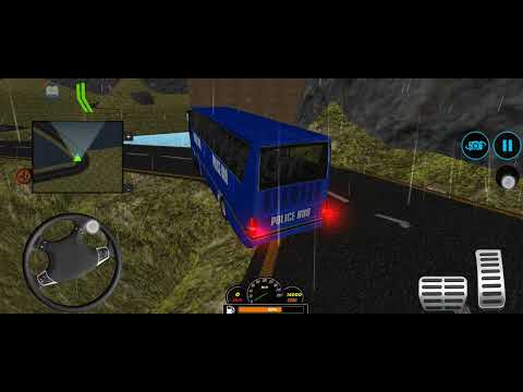US police Off-road Coach Bus 🚓 Mountain Driving Simulator-android game