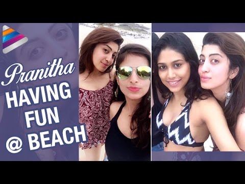 Heroine Pranitha Having Fun at Beach | Actress Pranitha Subhash Latest Photos | Telugu Filmnagar