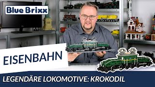 Legendäre Lokomotive - Krokodil in grün von BlueBrixx