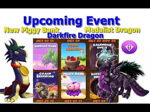 New Piggy Bank and Legendary Darkfire Dragon + Upcoming Event-Dragon Mania Legends  | DML