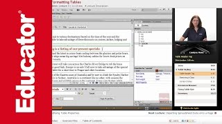 "Using CSS for Formatting Tables" | Dreamweaver CS6 with Educator.com