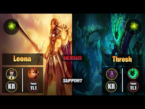 Untara LEONA (Support) [Aftershock] VS THRESH - Master KR Patch 11.1