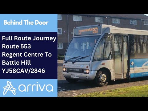 Behind The Door + Full Journey: Route 553 | YJ58CAV/2846 - Arriva Northumbria: Optare Solo M950