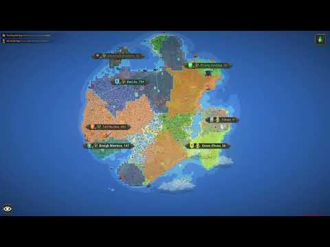 Humans vs Elves vs Orcs vs Dwarfs - World Box Timelapse