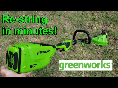 How to RE-STRING Greenworks 60V trimmer weedeater