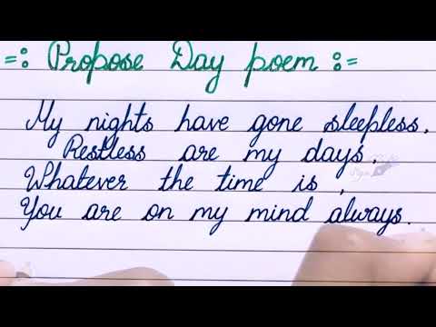Propose Day Poem ❤️ VALENTINE  Special ❤️ Scribble Sign | Cursive Handwriting | English Handwriting