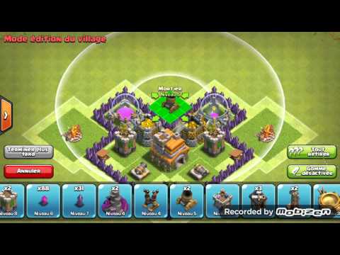 Clash of clan hdv 4 defense