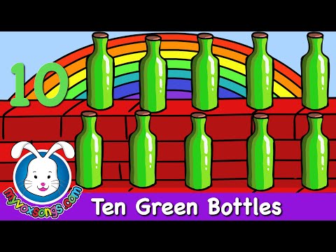 Ten Green Bottles | Nursery Rhymes | Recycle Songs