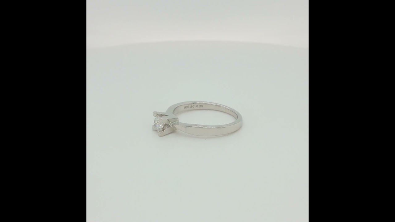 *Kleopatra ring 0,25 H-W/SI 14 kt