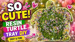 SO CUTE! 🐢 Resin Turtle Tray DIY | Easy & Fun Craft You NEED to Try!