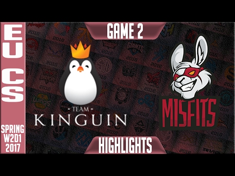 Kinguin vs Misfits Highlights Academy Game 2 - EUCS Week 2 Spring 2017 - KNG vs MSF G2