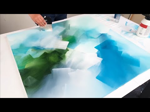 5 EINZIGARTIGE abstrakte Acrylbilder / Einfache Maltechniken von Rinske Douna