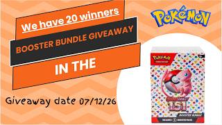 We have TWENTY (20) winners in the Booster Bundle giveway - #pokemon