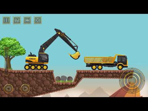 Let's Play Construction city 2 - garbage truck, dump truck, excavator