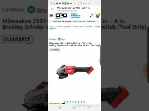 MILWAUKEE M18 Fuel 4 1/2"-6" Angle Grinder $140 ..😱😱