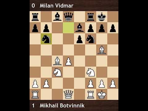 Mikhail Botvinnik vs Milan Vidmar | Nottingham 1936 | Round 13
