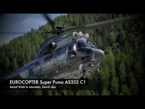Super Puma AS332 C1 sling load operation. Eagle helicopter company, Heavy-lift helicopter operations