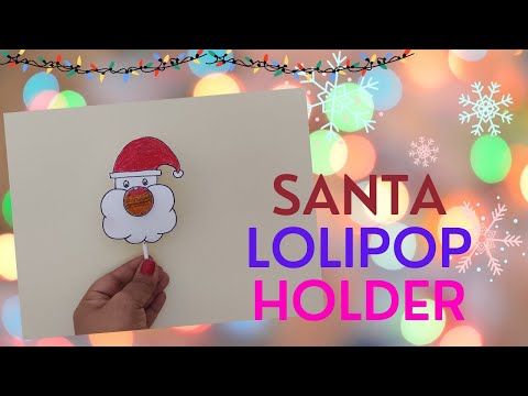 Santa Lollipop Holder- Merry Christmas