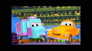 解体クレーン車そして, レ​​ッカー車のトム, （子供向け）車＆トラックの建設アニメ