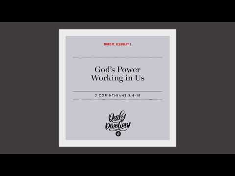 God’s Power Working in Us – Daily Devotional