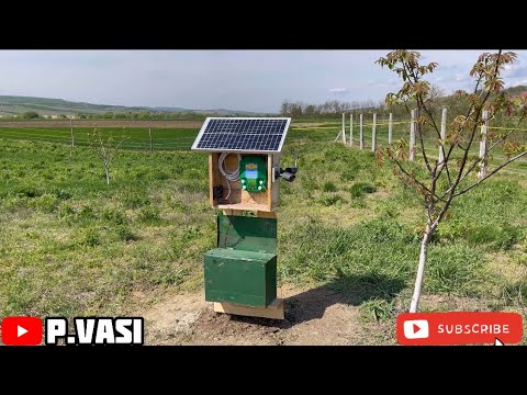 I MADE AN ELECTRIC FENCE WITH SOLAR PANEL AT THE WALNUT ORCHARD