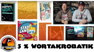 3 neue Spiele für Wortakrobaten - Das perfekte Wort / Stadt Land Flip / Cross Clues