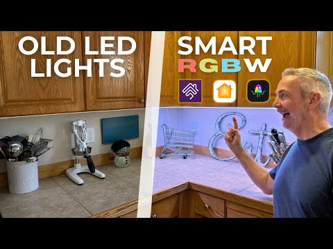 DIY Kitchen Under Cabinet LED Lighting Upgrade — RGBW + ESP32 + WLED