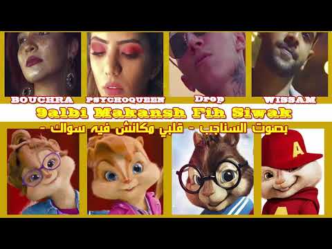 BOUCHRA ft PSYCHOQUEEN, DROP, WISSAM _ 9albi Makansh Fih Siwak _ قلبي مكانش فيه سواك - بصوت السناجب