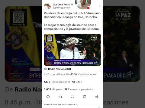 Gustavo Petro impulsa progreso en Córdoba con sede del SENA y agua en Ciénaga de Oro