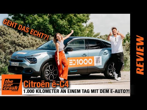 Citroen e-C4 im Test (2022) Schaffen wir 1.000 Km elektrisch an nur einem Tag? Fahrbericht | Review