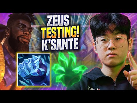 ZEUS TESTING K'SANTE IN KR SOLOQ! - T1 Zeus Plays K'sante TOP vs Fiora! | Season 2023