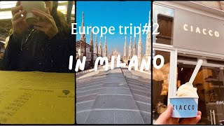【Milanovlog🇮🇹Europe#2】ミラノ1人旅｜ドゥオーモ｜だまし絵教会｜ラザニア・ジェラート｜ウィンドウショッピング｜早朝のミラノ中央駅移動