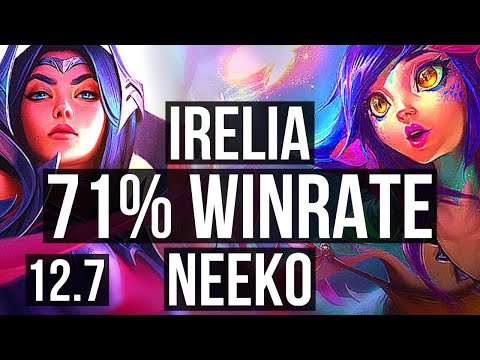 IRELIA vs NEEKO (TOP) | 6/0/2, 71% winrate, Dominating | NA Master | 12.7