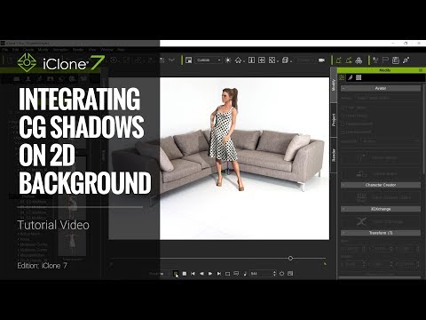 iClone 7 Tutorial - Integrating CG shadows on 2D background