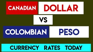 COLOMBIAN PESO TO CANADIAN DOLLAR EXCHANGE RATES TODAY 9 September 2025 🇨🇴🇨🇦