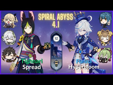 C1 Tighnari Spread & C0 Furina Hyperbloom - Spyral Abyss 4.2 Genshin Impact