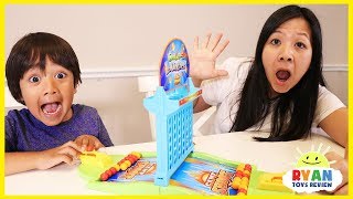 Ryan and Mommy Play Connect 4 Launcher Board Games for Family Game Night!