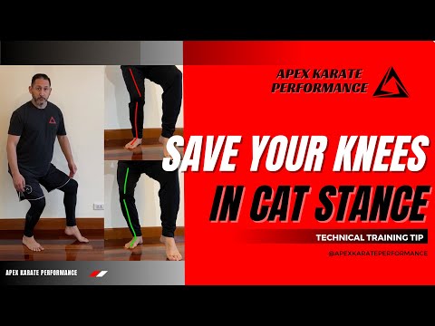 Save your knees when doing your karate cat stance | Training for the Elite Karate Athlete