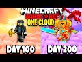 I Survived 200 Days on One Cloud in Minecraft.. Here's What Happened..