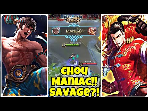 WORLD BEST CHOU MANIAC!! SAVAGE?! | MOBILE LEGENDS MONTAGE