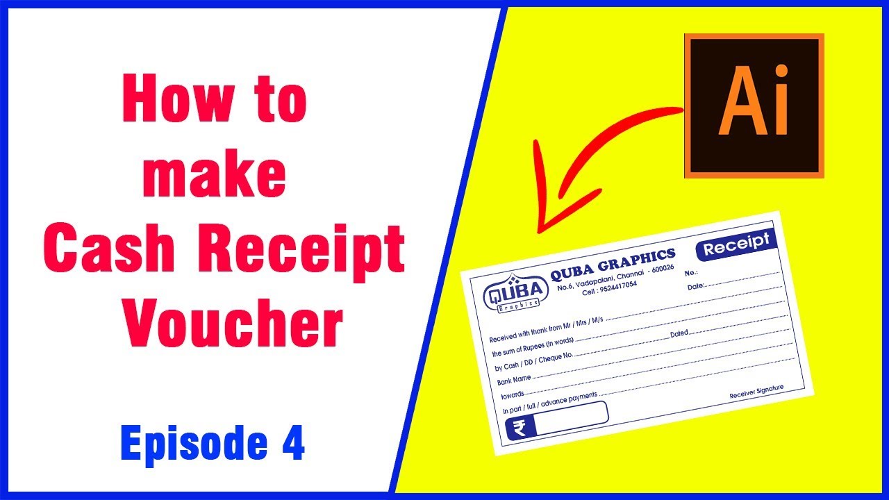 How to make Receipt Voucher | Download cash receipt format | EP4
