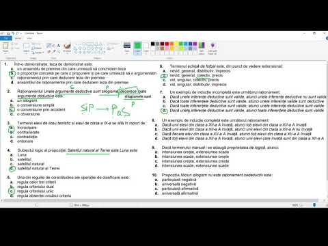 BAC Logica 2021 - Testul 6 de antrenament - Rezolvare completa