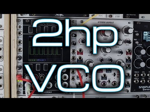 2hp VCO Eurorack Oscillator Module. - Black image 2