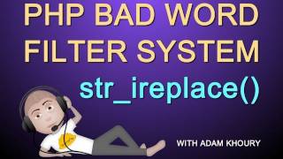 Php Bad Word Filter Function And Harmful Character String Array Replace