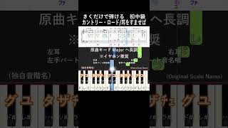 初中級#カントリーロード #きくだけで弾ける#shorts#音感トレーニング#メロディ音名唱#piano#ピアノ初心者#簡単ピアノ#聴いて覚える楽譜#歌って覚える楽譜#ジブリ#耳をすませば